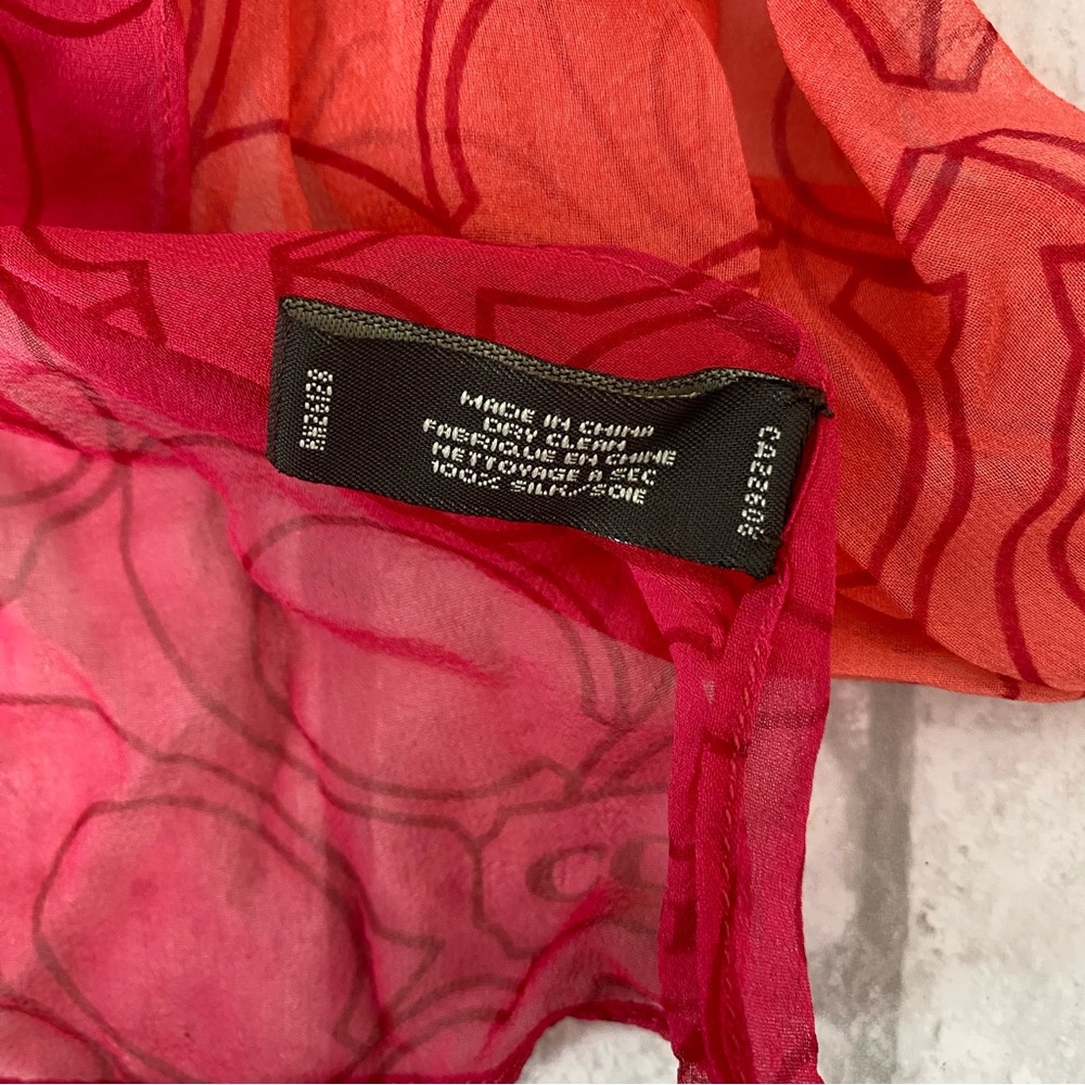 Coach Ombré Silk Monogram C Scarf Vintage Y2K - Picture 3 of 4